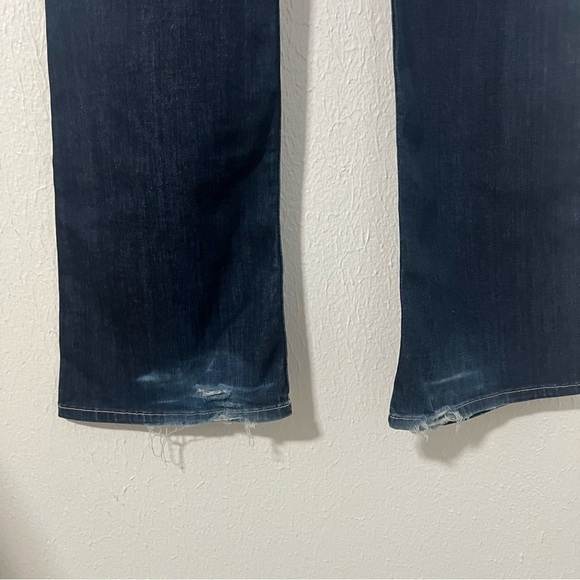 Hudson Women’s Signature Midrise Bootcut Jeans Dark Wash Size 28x34 Flap Pockets - Picture 11 of 12